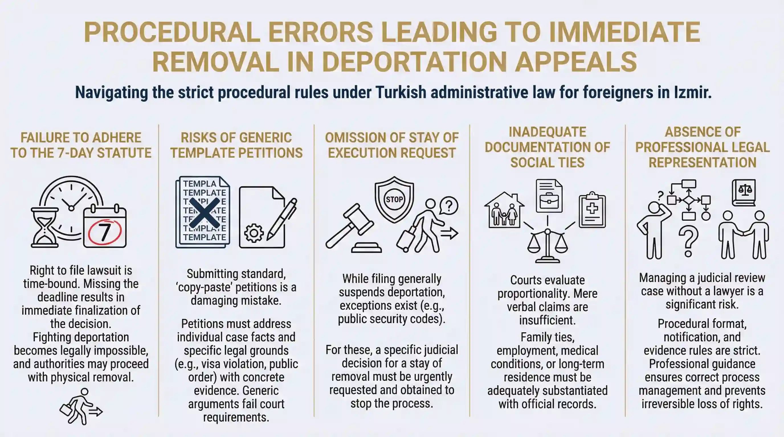 Common procedural errors in Turkey deportation appeal process leading to immediate removal and loss of rights.